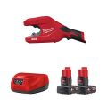 2 batteries 4 Ah 12 V + 1 chargeur C12C