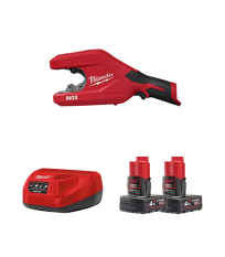 Coupe tube acier inoxydable M12 PCSS54-402C + 2 batteries 4 Ah 12 V + 1 chargeur C12C MILWAUKEE