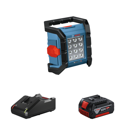 Projecteur de chantier GLI 18V-1500 + 1 batterie GBA 18V 4 Ah + 1 chargeur GAL 18V-40 BOSCH