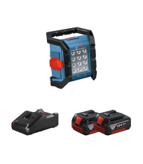 Projecteur de chantier GLI 18V-1500 + 2 batteries GBA 18V 4 Ah + 1 chargeur GAL 18V-40 BOSCH