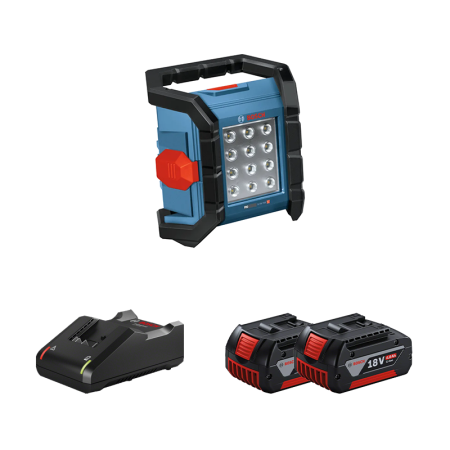 Projecteur de chantier GLI 18V-1500 + 2 batteries GBA 18V 4 Ah + 1 chargeur GAL 18V-40 BOSCH