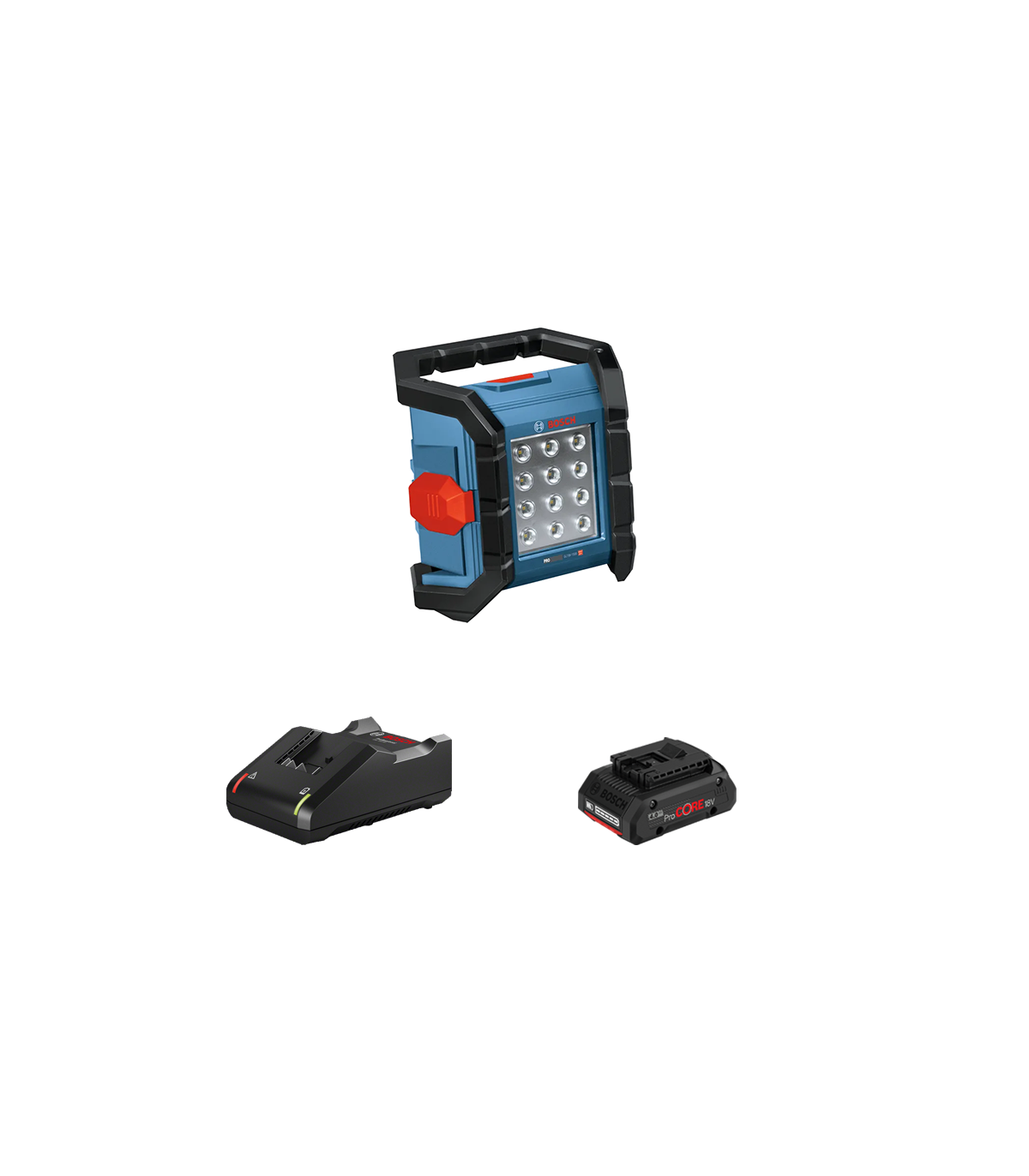 Projecteur de chantier GLI 18V-1500 + 1 batterie Procore 18V 4 Ah + 1 chargeur GAL 18V-40 BOSCH