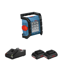 Projecteur de chantier GLI 18V-1500 + 2 batteries Procore 18V 4 Ah + 1 chargeur GAL 18V-40 BOSCH