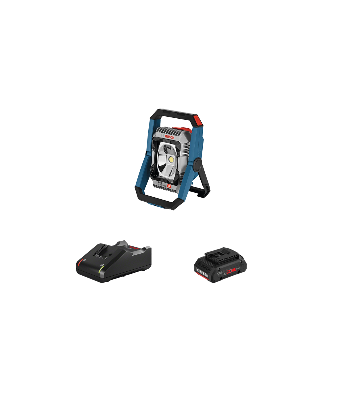 Projecteur de chantier GLI 18V-3000 + 1 batterie Procore 18V 4 Ah + 1 chargeur GAL 18V-40 BOSCH