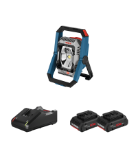 Projecteur de chantier GLI 18V-3000 + 2 batteries Procore 18V 4 Ah + 1 chargeur GAL 18V-40 BOSCH