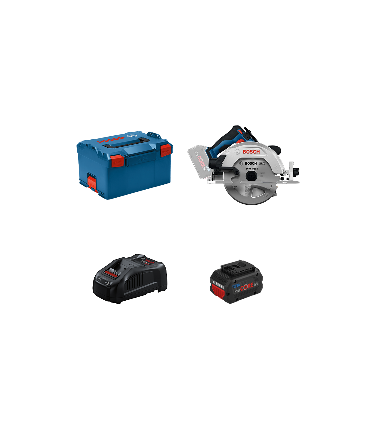 Scie circulaire Ø190 mm GKS 18V-68-2 + 1 batterie ProCore 18V 5,5 Ah + 1 chargeur GAL 1880 CV BOSCH