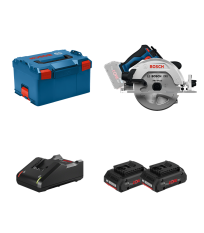 Scie circulaire Ø190 mm GKS 18V-68-2 + 2 batteries ProCore 18V 4 Ah + 1 chargeur GAL 18V-40 BOSCH