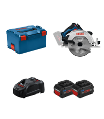Scie circulaire Ø190 mm GKS 18V-68-2 + 2 batteries ProCore 18V 5,5 Ah + 1 chargeur GAL 18V-40 BOSCH