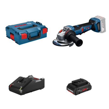 Meuleuse Ø125 mm GWS 18V-11 PS + 1 batterie ProCore 18V 4 Ah + 1 chargeur GAL 18V-40 BOSCH