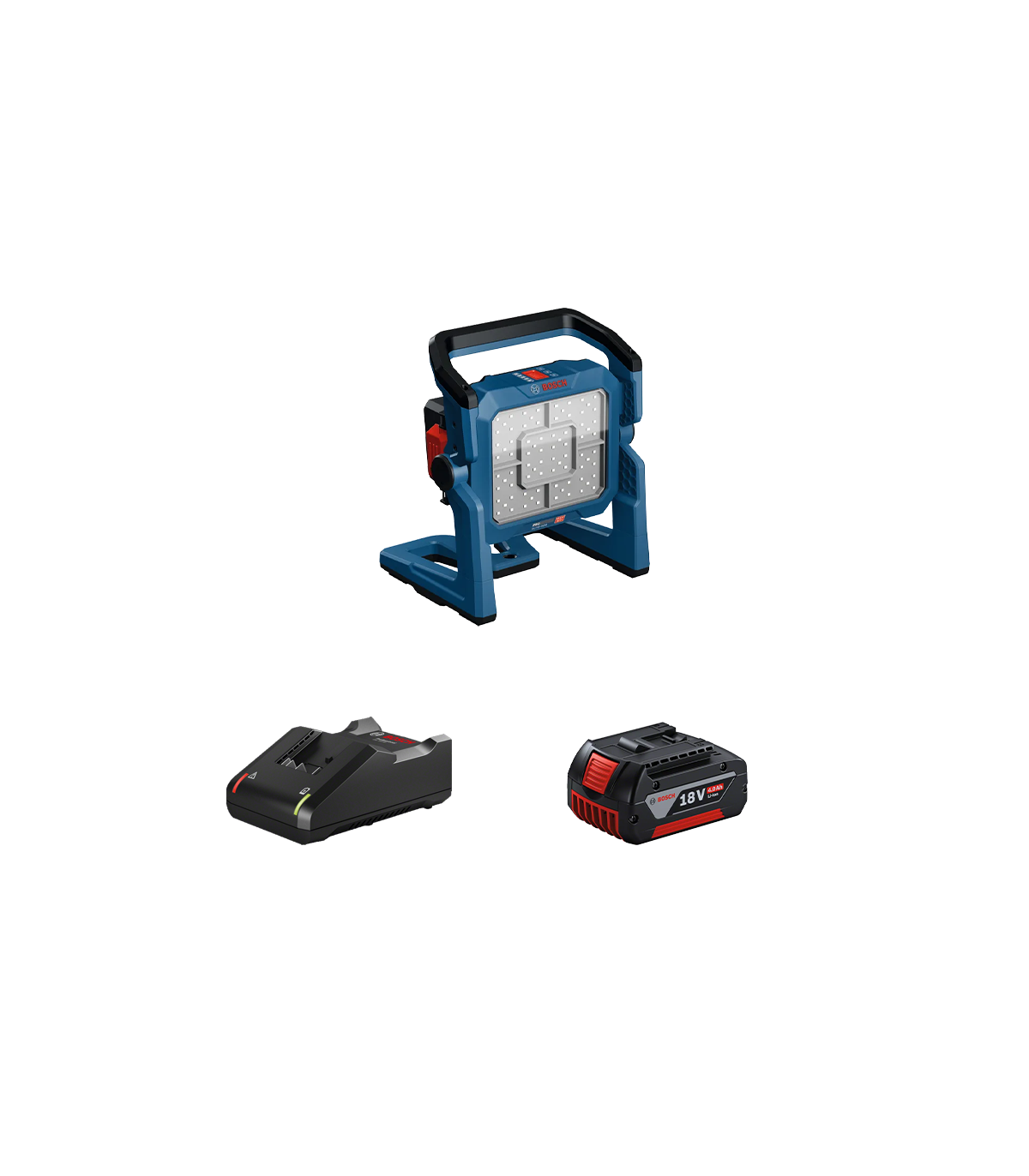 Projecteur de chantier GLI 18V-5000 + 1 batterie GBA 18V 4 Ah + 1 chargeur GAL 18V-40 BOSCH