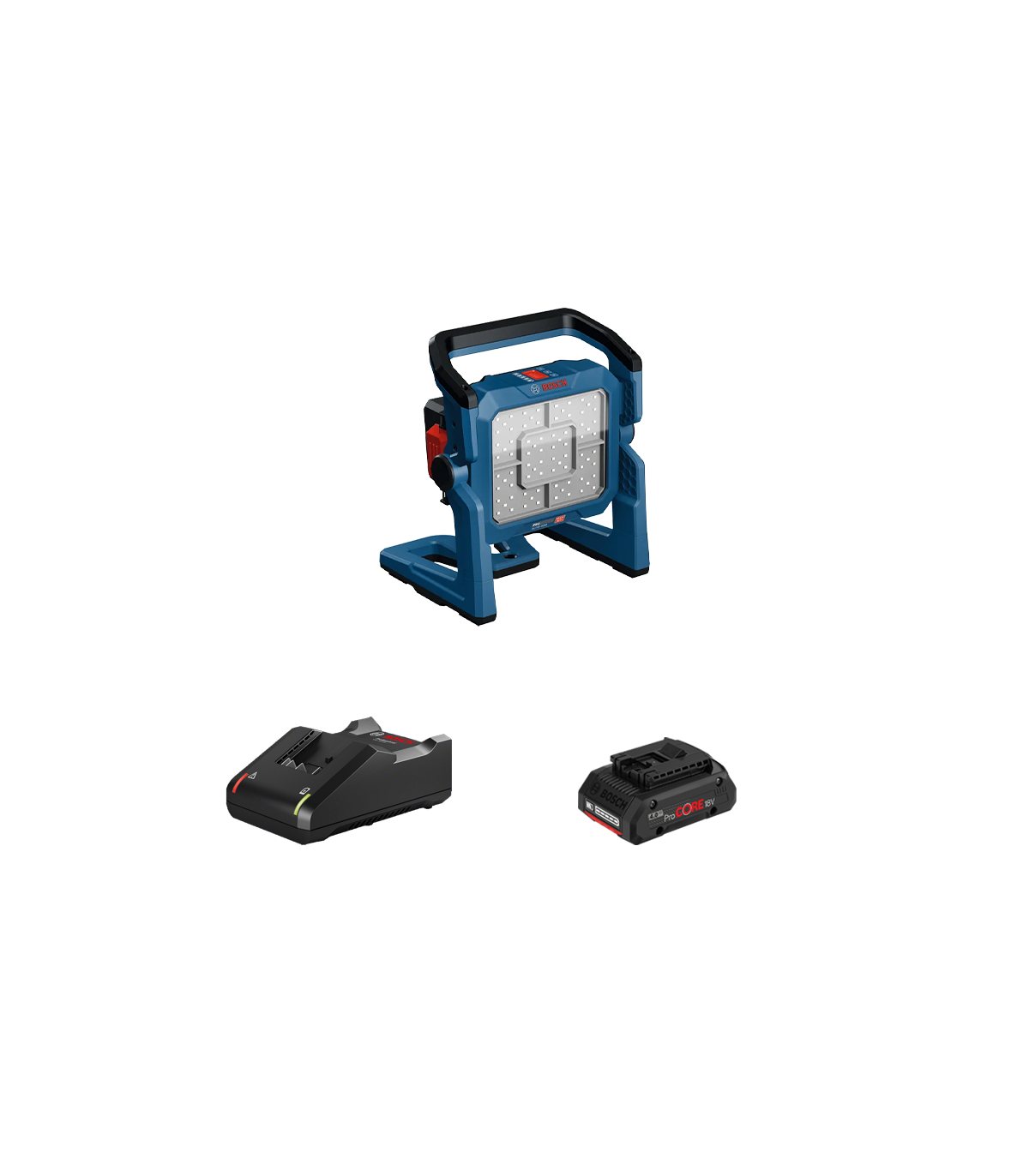 Projecteur de chantier GLI 18V-5000 + 1 batterie Procore 18V 4 Ah + 1 chargeur GAL 18V-40 BOSCH