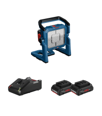 Projecteur de chantier GLI 18V-5000 + 2 batteries Procore 18V 4 Ah + 1 chargeur GAL 18V-40 BOSCH