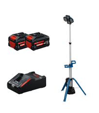 Projecteur de chantier GLT 18V-5000 + 2 Batteries EXPERT 8 Ah + 1 Chargeur EXAL18V-160 BOSCH