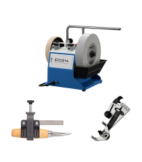 Affûteuse T4 + Dispositif pour mini-couteaux SVM-00 + Régleur d'angle pour couteaux KS-123 TORMEK