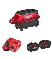 Aspirateur 18V M18 ONEF2VC34M-0 CLASSE M + 2 batteries Forge 18V 12 Ah + 1 chargeur M12-18 FC MILWAUKEE