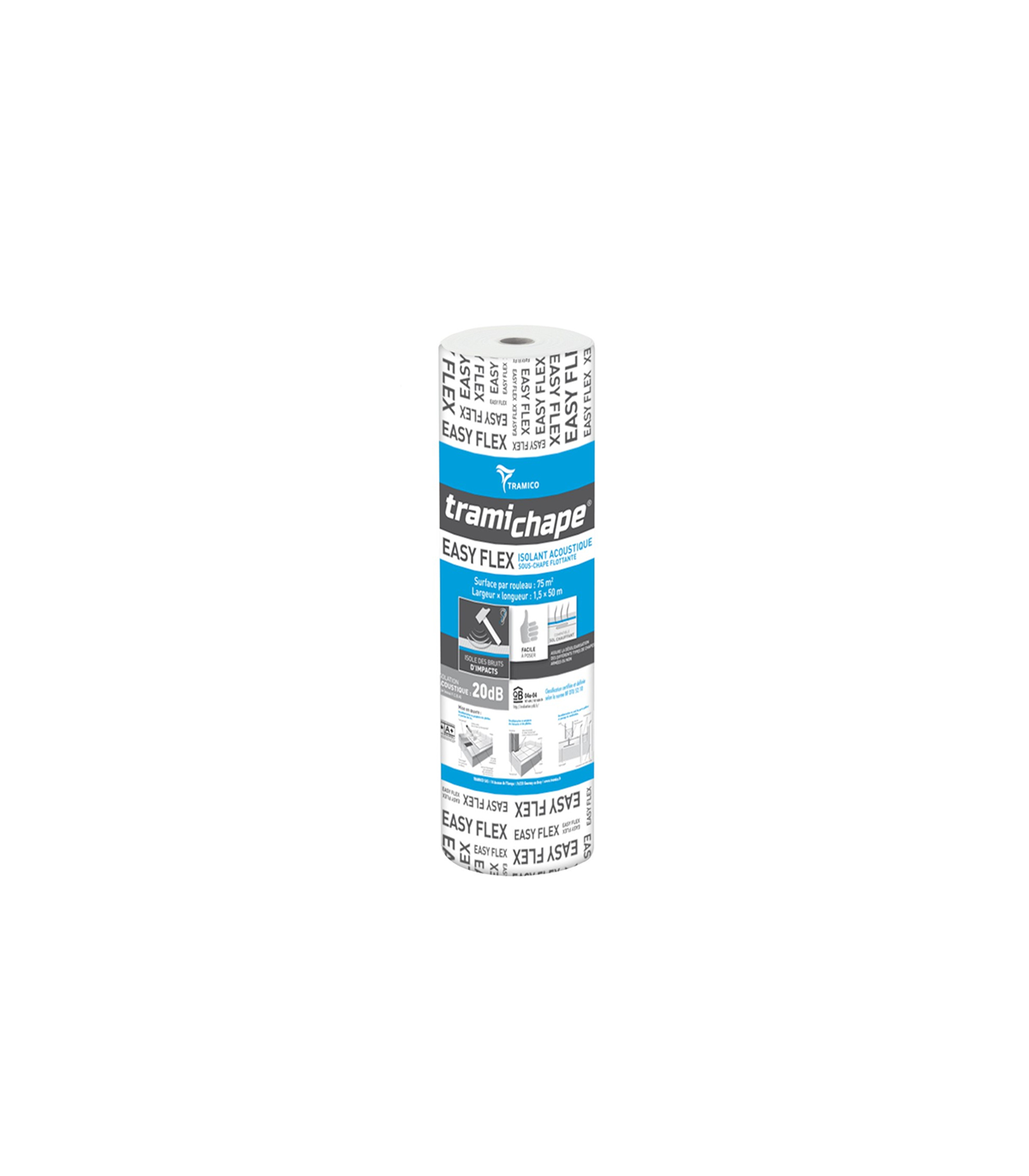 Sous-couche acoustique 50m TRAMICHAPE EASY FLEX TRAMICO