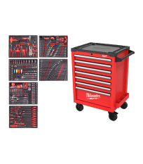 Servante équipée 7 tiroirs 69CM TOOLGUARD 337 outils MILWAUKEE