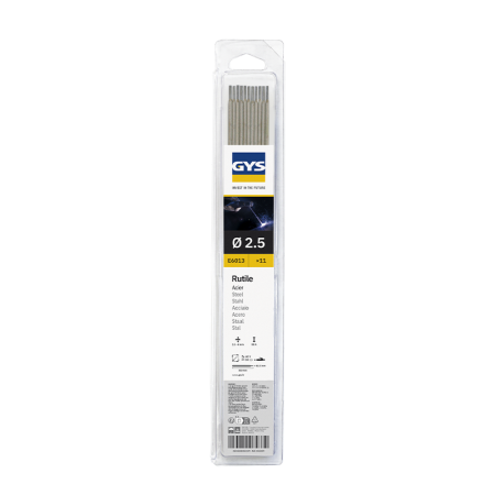 11 Électrodes rutiles E6013 Ø2,5 mm GYS