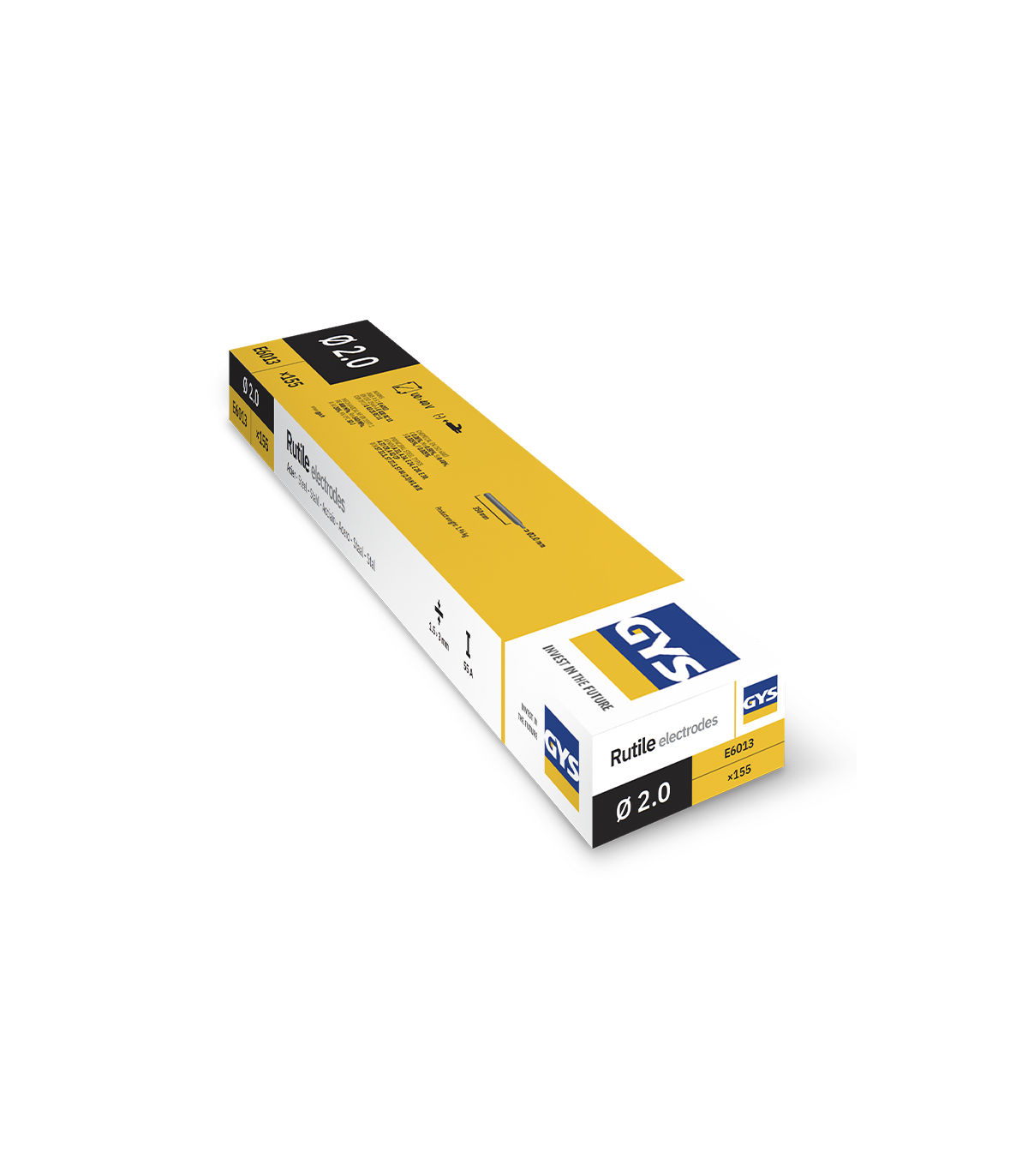 155 Électrodes rutiles E6013 Ø2,0 mm GYS