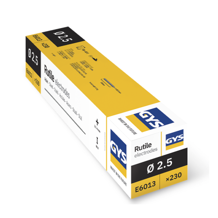 230 Électrodes rutiles E6013 Ø2,5 mm GYS