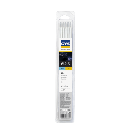 7 électrodes Alu Ø2,5 mm AlSi5 GYS