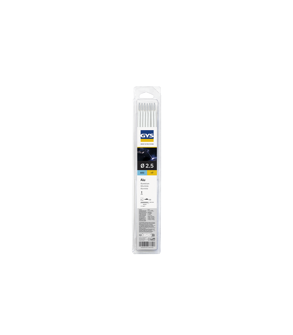 7 électrodes Alu Ø2,5 mm AlSi5 GYS