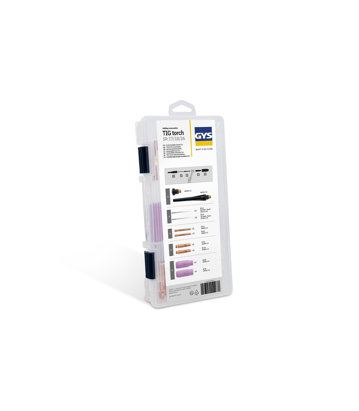 Coffret accessoires Torche TIG SR17 /18 / 26 GYS