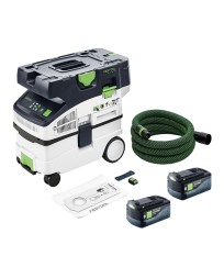 Aspirateur sans fil CTMC MIDI CLEANTEC I-Basic + 2 batteries 18V 5 Ah FESTOOL