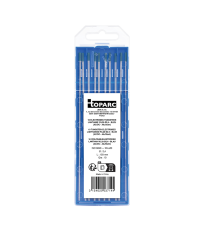 10 électrodes tungstène lanthane WL20 Ø2,4 mm GYS
