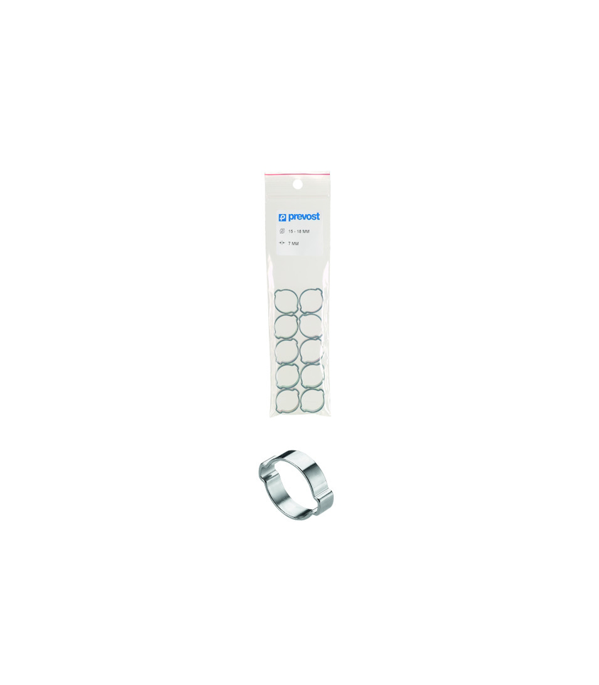 Collier à 2 oreilles Ø13-15 mm type standard acier traité PREVOST