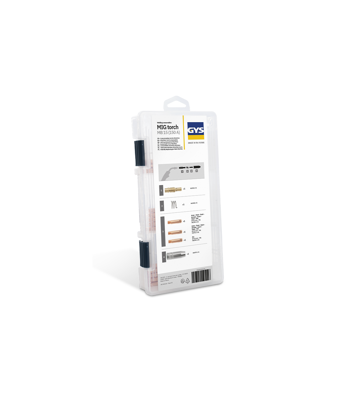 Coffret torche MIG/MAG 150 A MB15 GYS