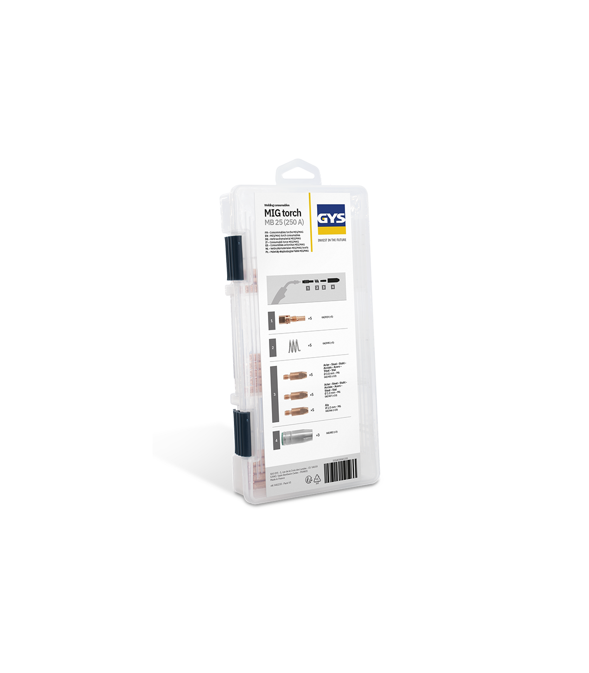 Coffret torche MIG/MAG 250 A MB25 GYS