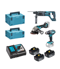 Pack de 3 machines 18V (DDF482 + DGA504 + DHR241) MAKITA