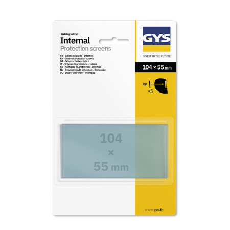 5 écrans de protection internes 104 x 55 mm MASTER 11 / EXPERT 11 / PROMAX GYS