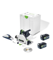 Scie plongeante Ø160 mm 2 x 18V TSC 55 KEB-Basic + 2 batteries 18V 5 Ah HP-ASI FESTOOL