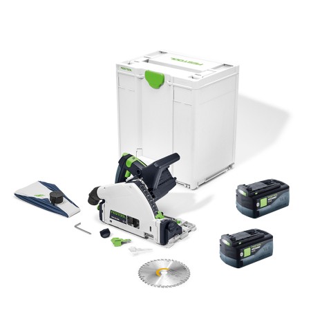 Scie plongeante Ø160 mm 2 x 18V TSC 55 KEB-Basic + 2 batteries 18V 5 Ah HP-ASI FESTOOL