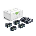 4 batteries 18V 5 Ah + 1 Chargeur TCL 6 DUO