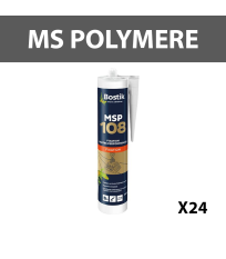 Lot de 24 mastics-colles polymère "MSP108" Fixation lourde Blanc 290ml BOSTIK