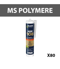 Lot de 80 mastics-colles polymère "MSP108" Fixation lourde Blanc 290ml BOSTIK