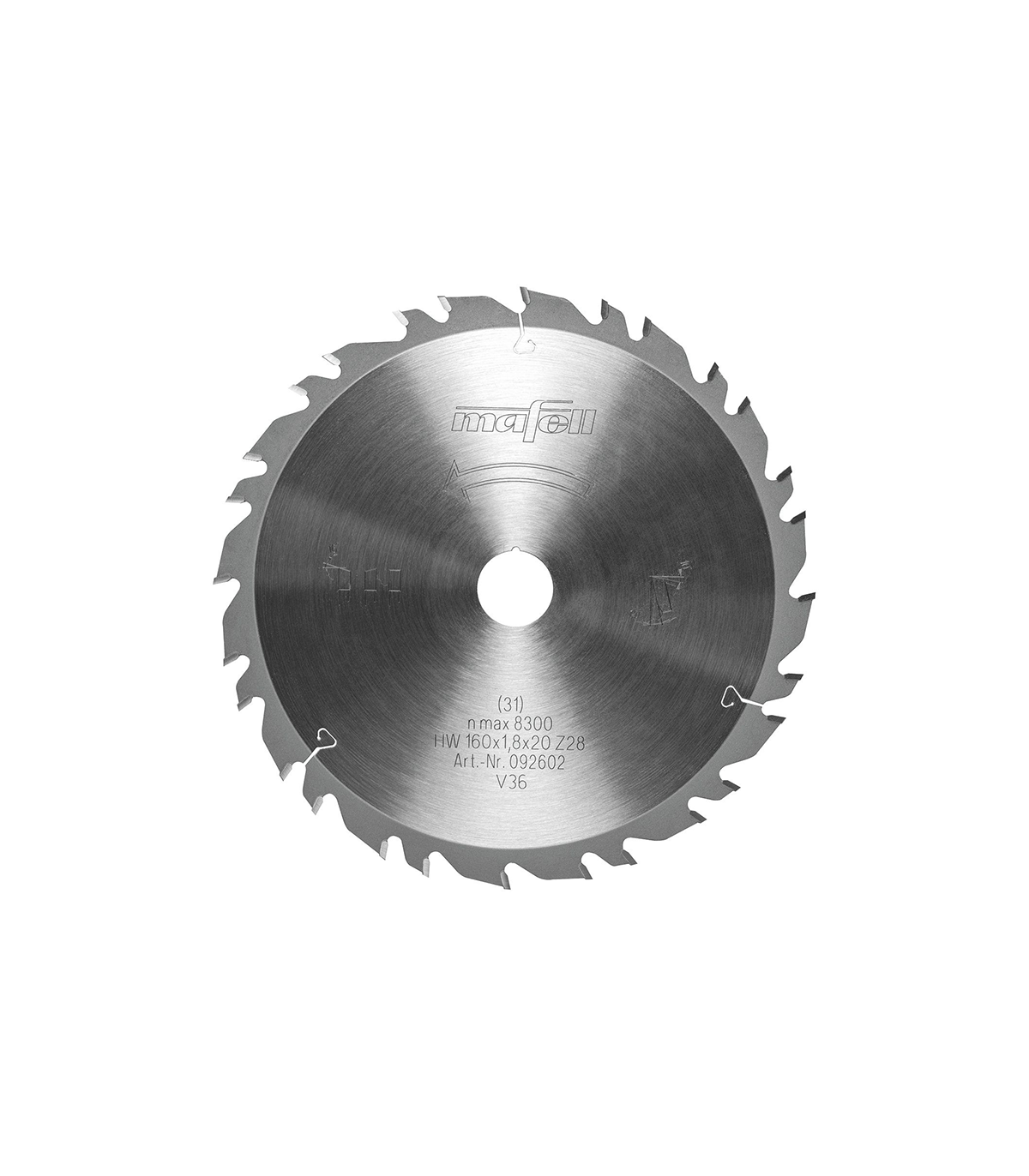 Lame de scie carbure 160 x 1,2/1,8 x 20 mm 28 dents Bois MAFELL
