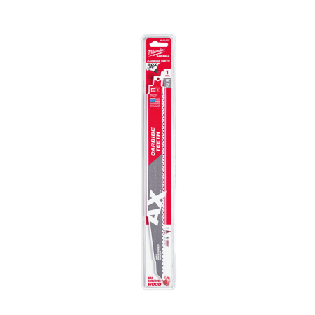 Lame scie sabre TCT AX Carbure Bois et clous 300mm MILWAUKEE
