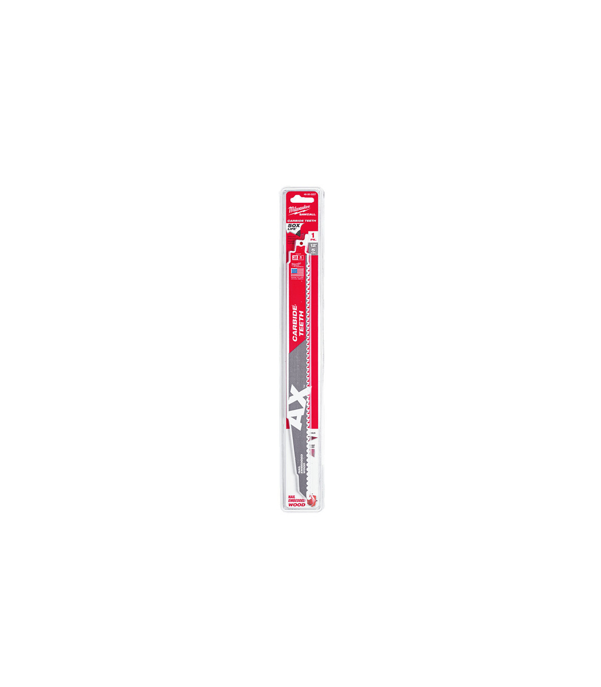 Lame scie sabre TCT AX Carbure Bois et clous 300mm MILWAUKEE