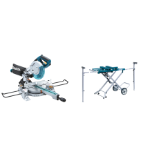 Pack Scie radiale Ø216 mm LS0815FLN + piètement DEAWST05 MAKITA