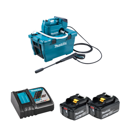 Nettoyeur haute pression 2 x 18V DHW080ZK + 2 batteries BL1860B 18V 6 Ah + chargeur rapide DC18RC MAKITA