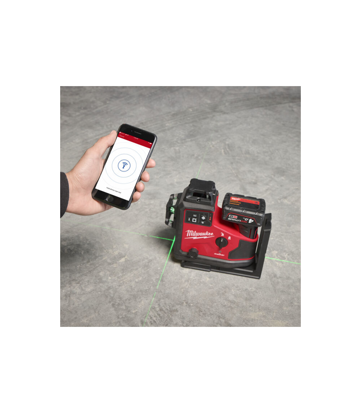 Laser 3 lignes vert 360° M12 A3PLO-0C MILWAUKEE