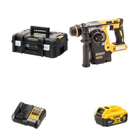 Perforateur  SDS Plus 18V DCH273NT-XJ + 1 batterie 18V 5 Ah + 1 chargeur DCB1104-QW DEWALT