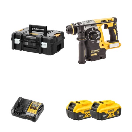 Perforateur  SDS Plus 18V DCH273NT-XJ + 2 batteries 18V 5 Ah + 1 chargeur DCB1104-QW DEWALT