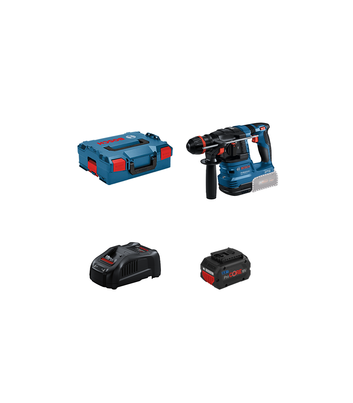 Perforateur GBH 18V-22 X + 1 batterie ProCore 18V 5,5 Ah + 1 chargeur GAL 1880 CV BOSCH