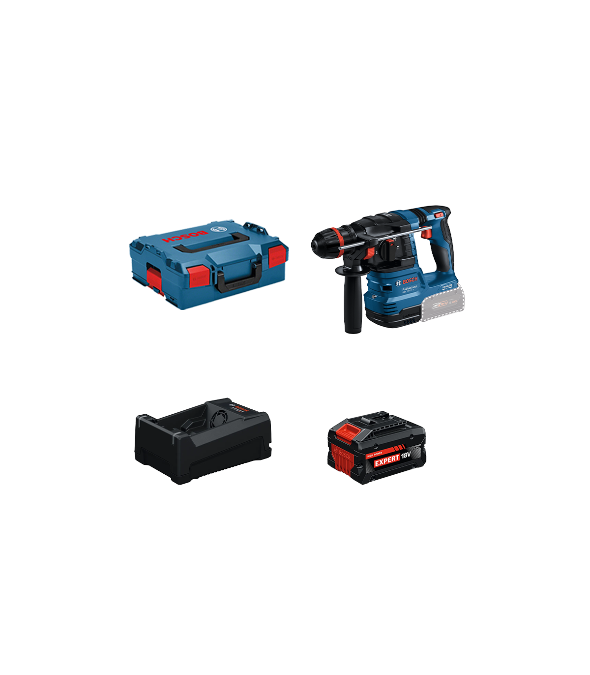 Perforateur GBH 18V-22 X + 1 Batterie EXPERT 5,5 Ah + 1 Chargeur GAL 12V/18V-80 BOSCH