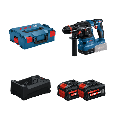 Perforateur GBH 18V-22 X + 2 Batteries EXPERT 5,5 Ah + 1 Chargeur GAL 12V/18V-80 BOSCH